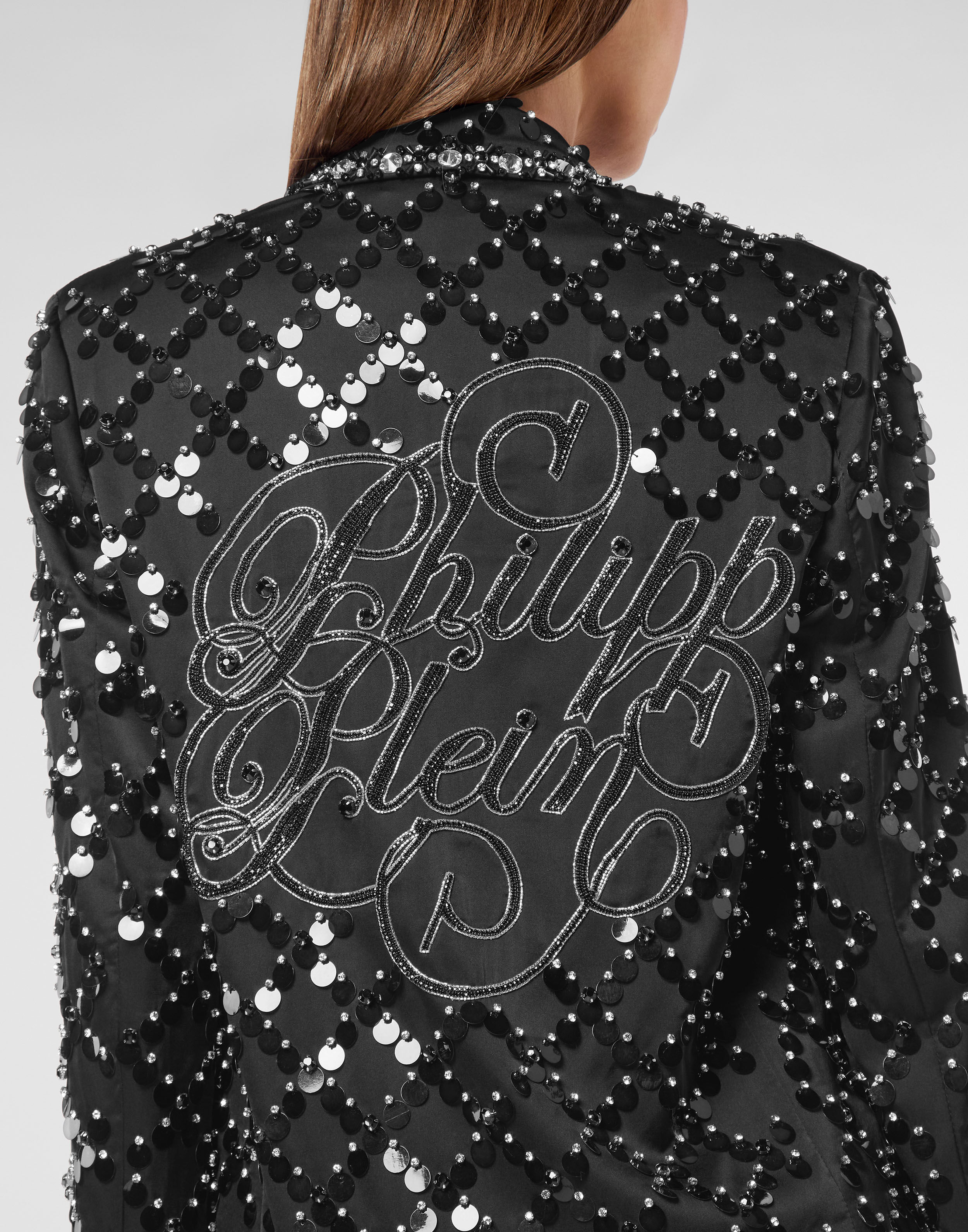 Blazer Coupe Boyfriend à Paillettes