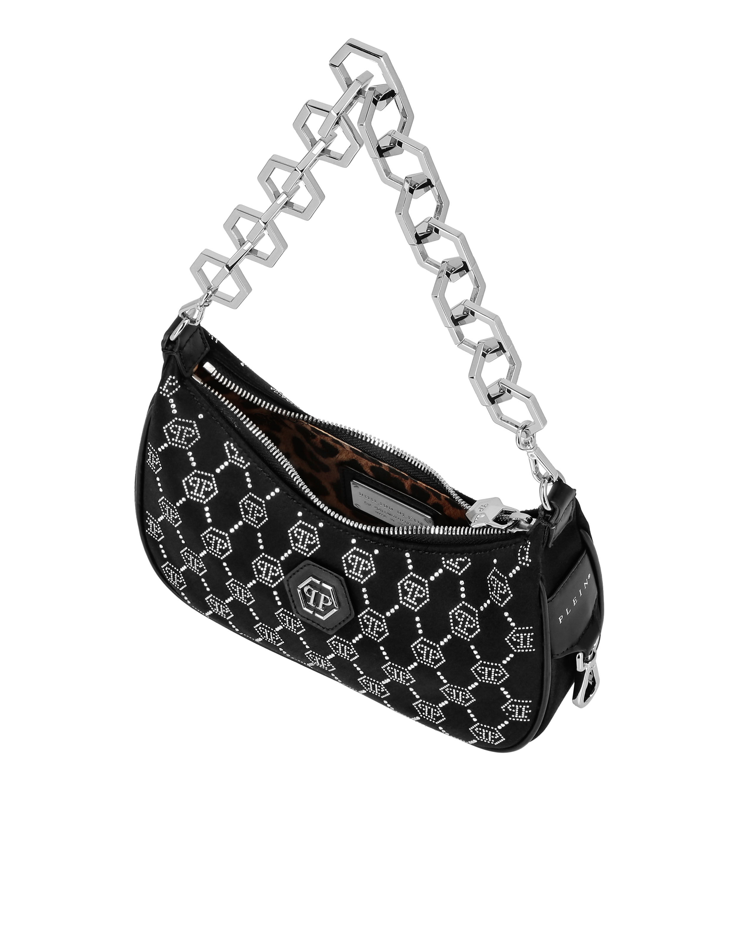 Sac à bandoulière satiné à monogramme