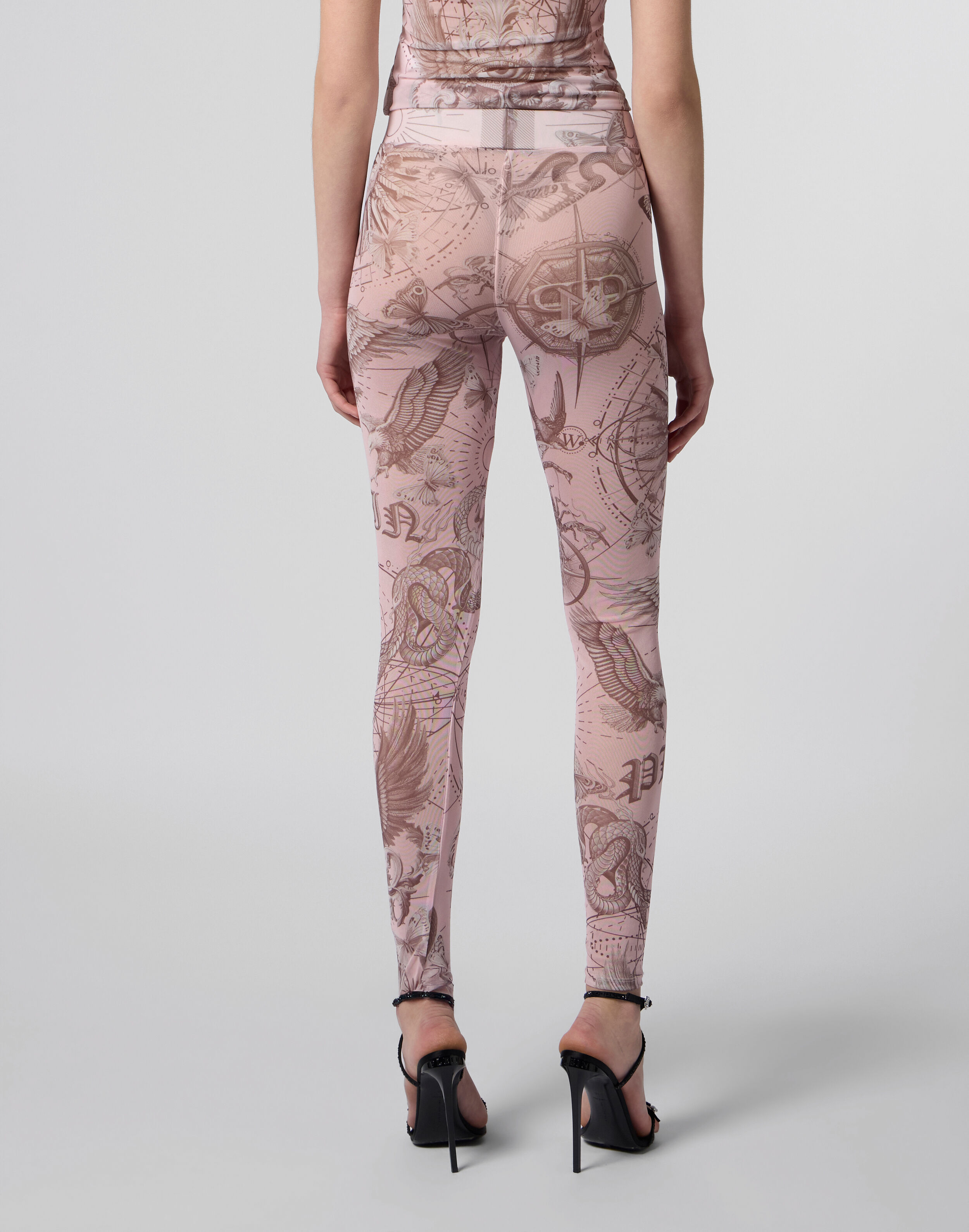 Leggings en tulle avec imprimé papillon