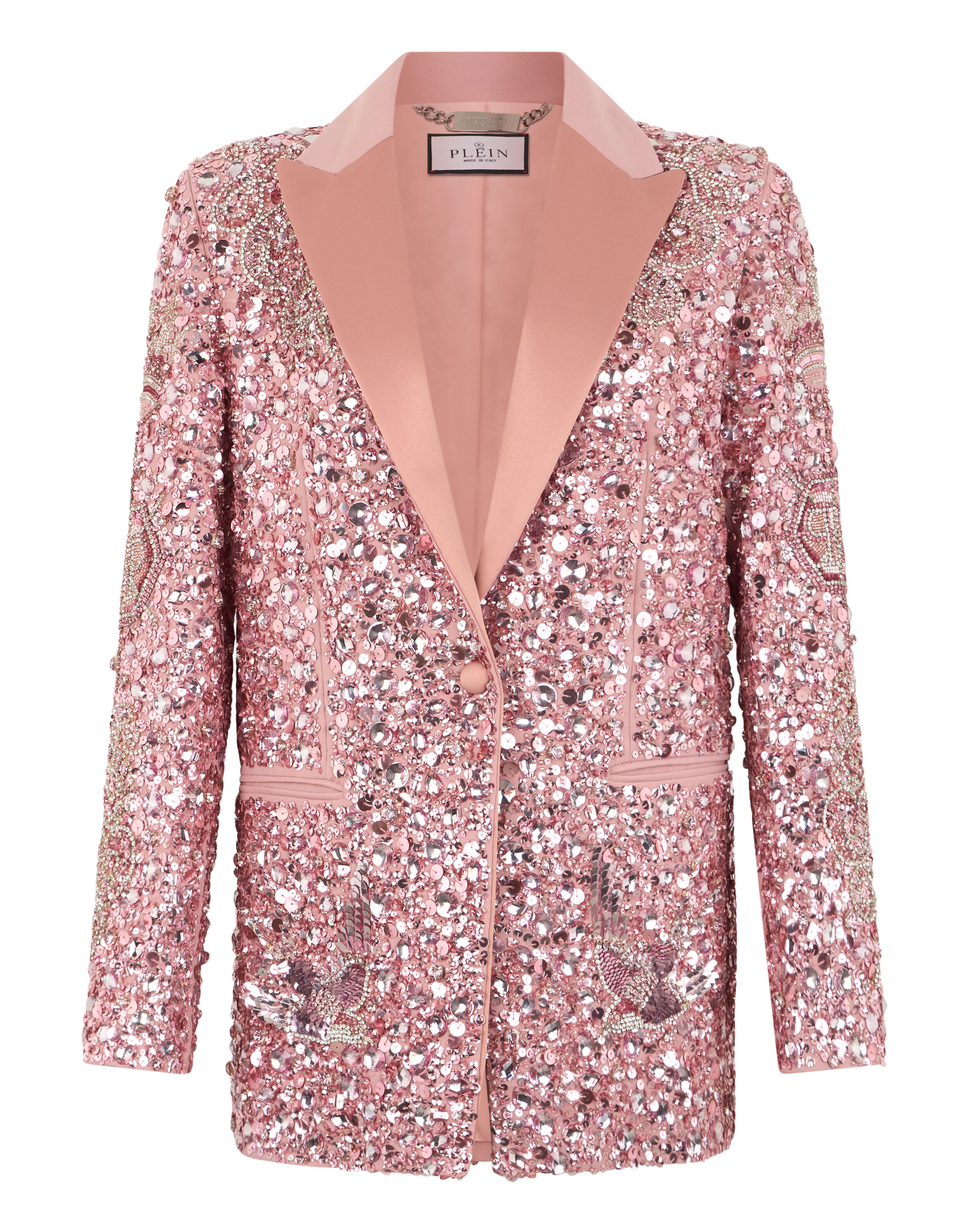 Blazer à motif papillon avec paillettes pour homme