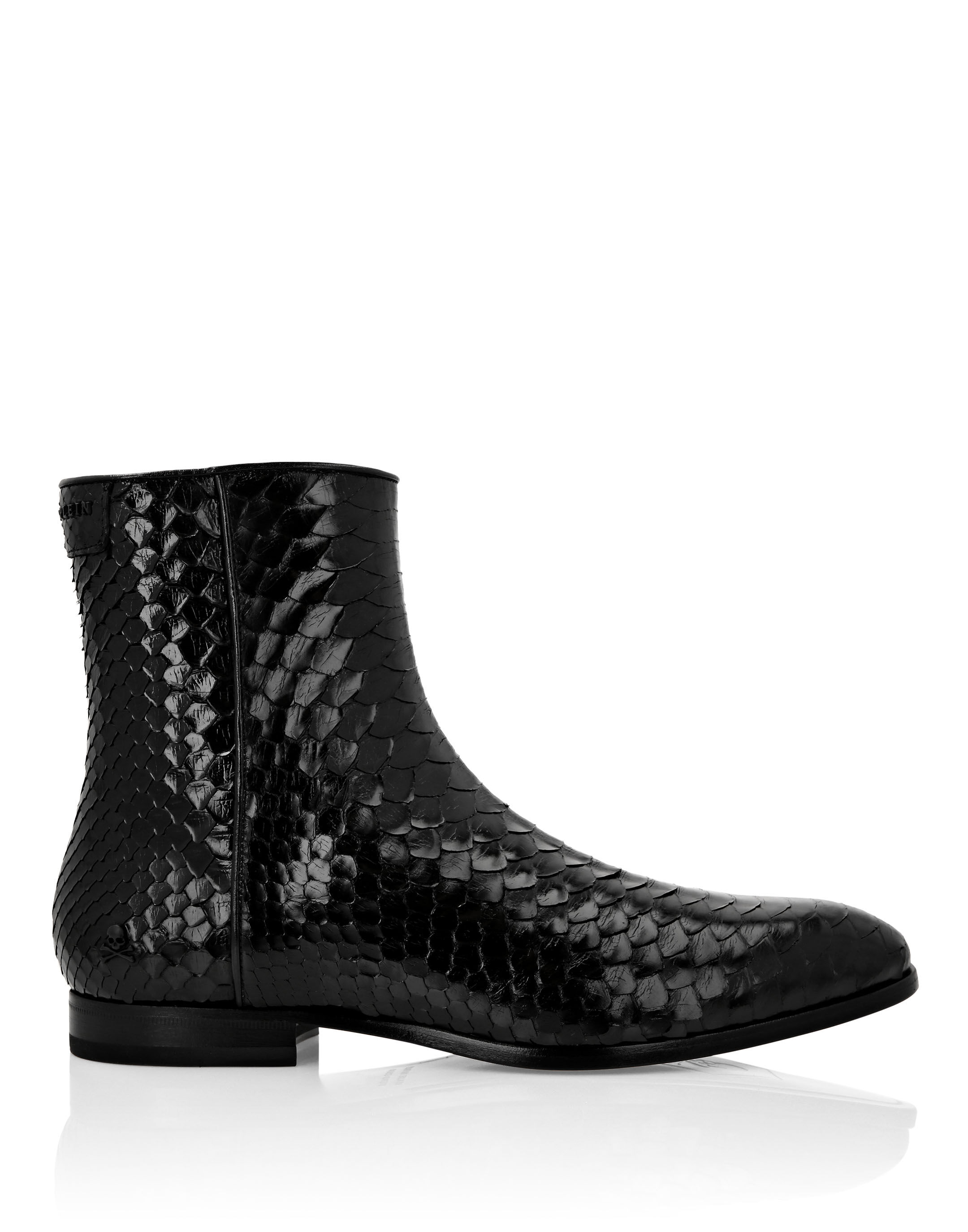 Bottes Python à Talons Bas Moyens