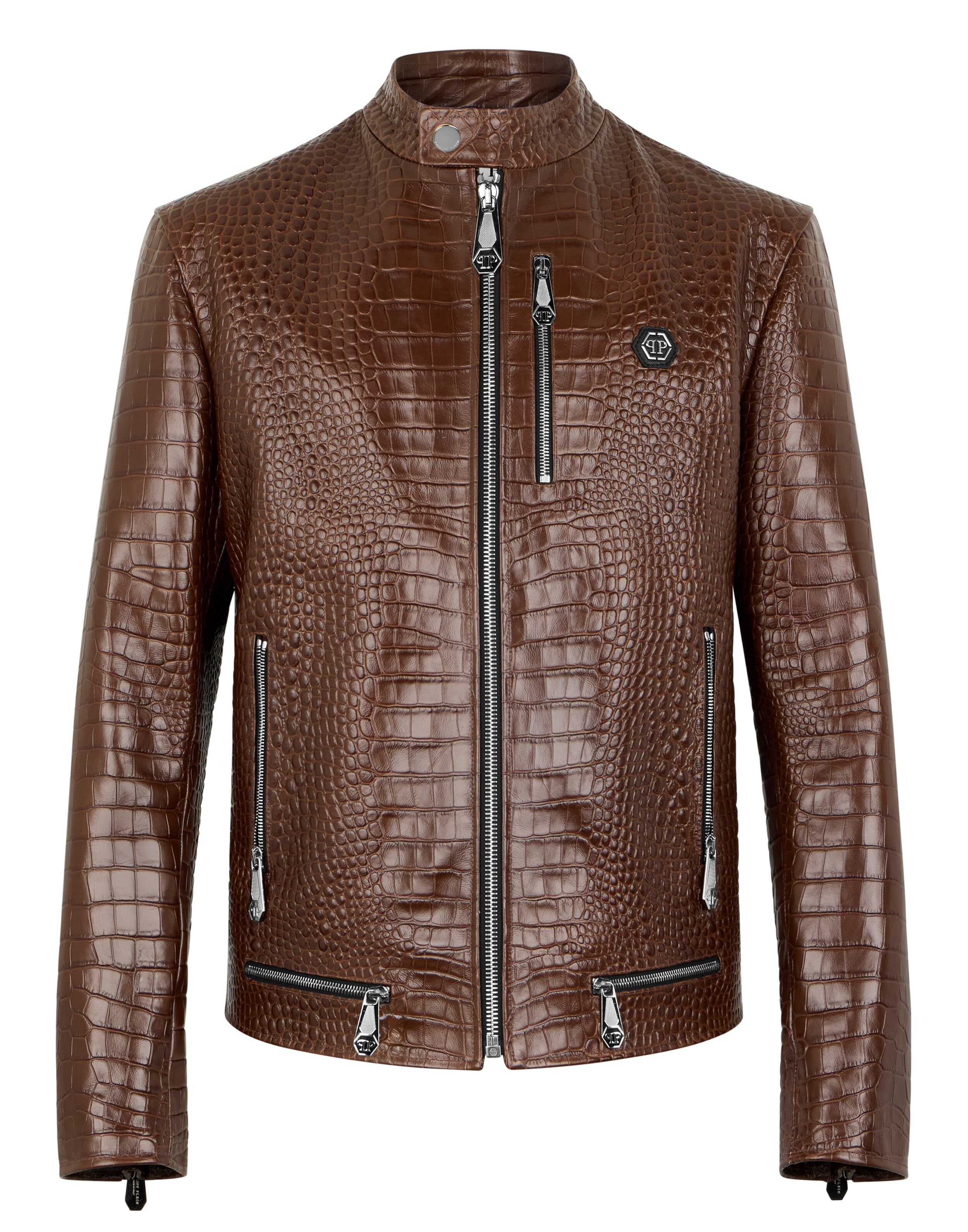 Veste Moto en Cuir Cocco