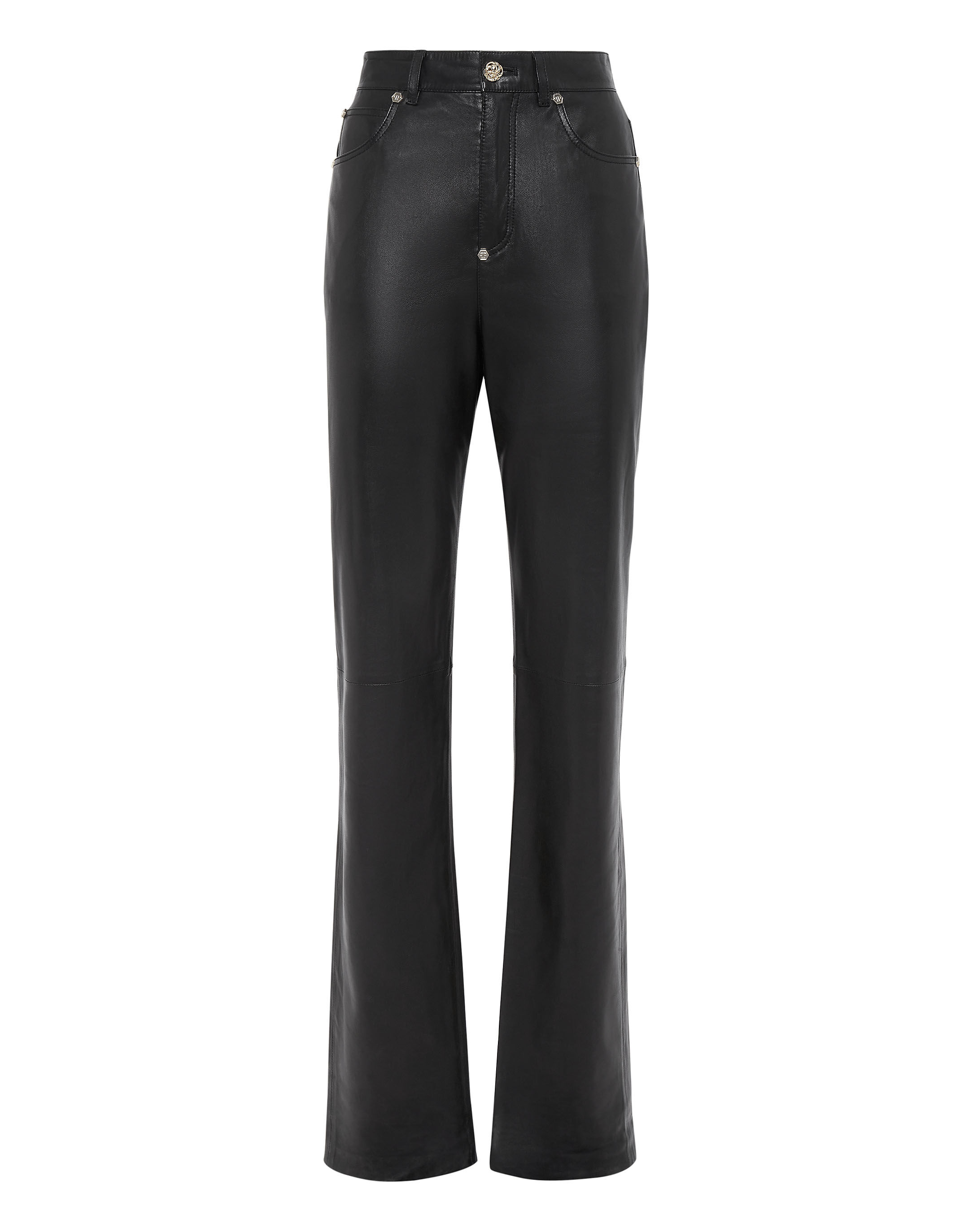 Pantalon en cuir long