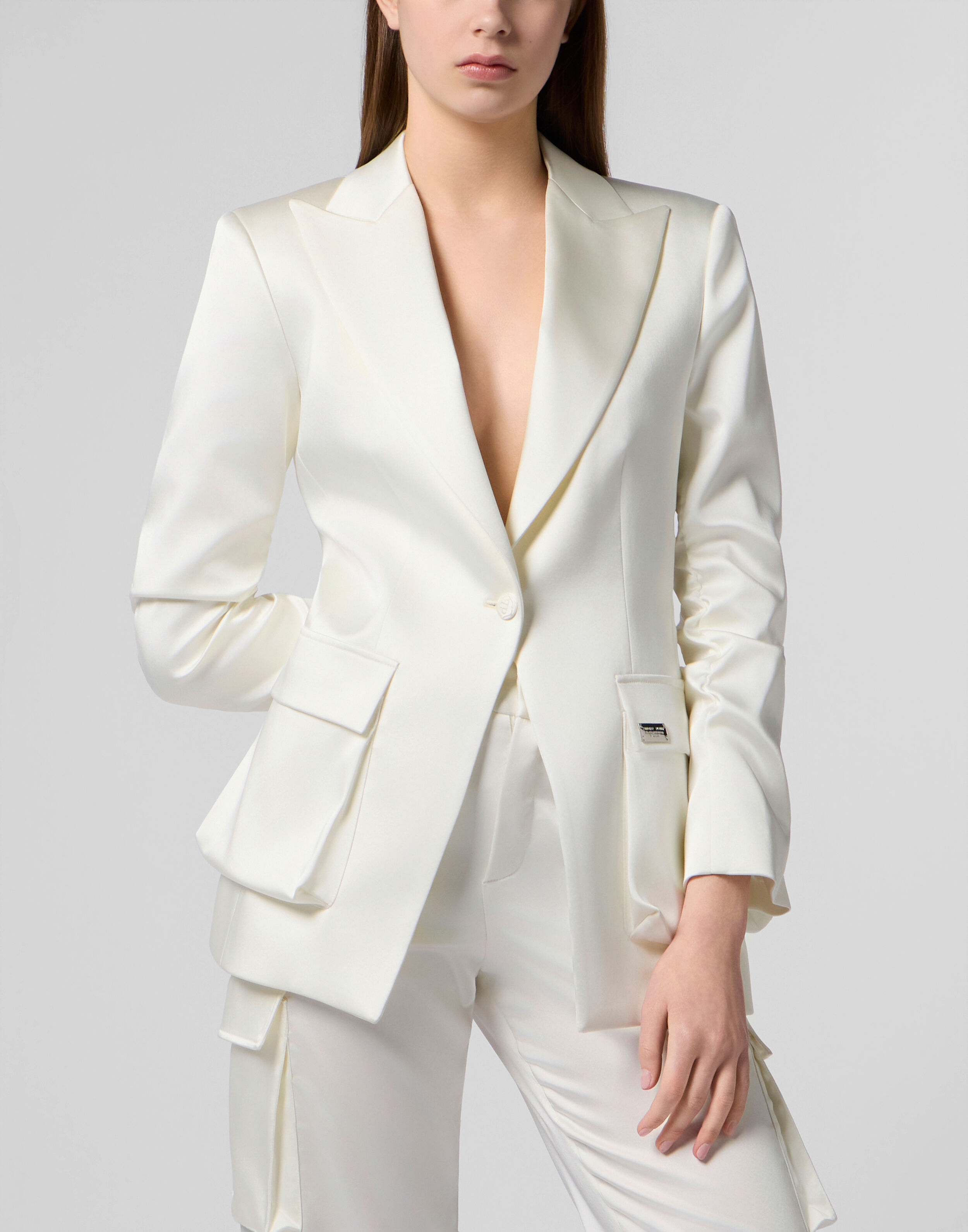 Blazer Satin Cargo Fit