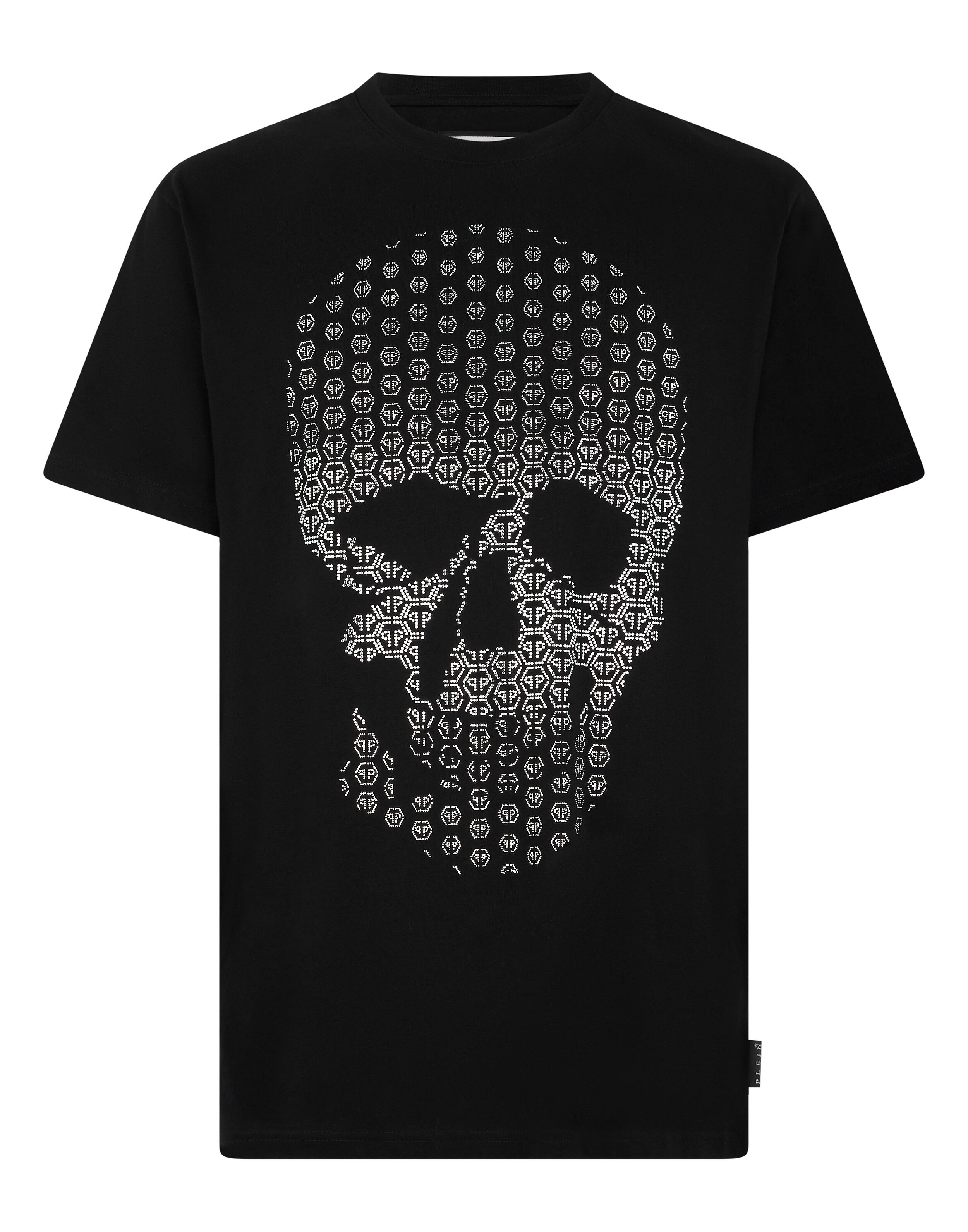 T-shirt col rond Crâne Strass Crâne Strass