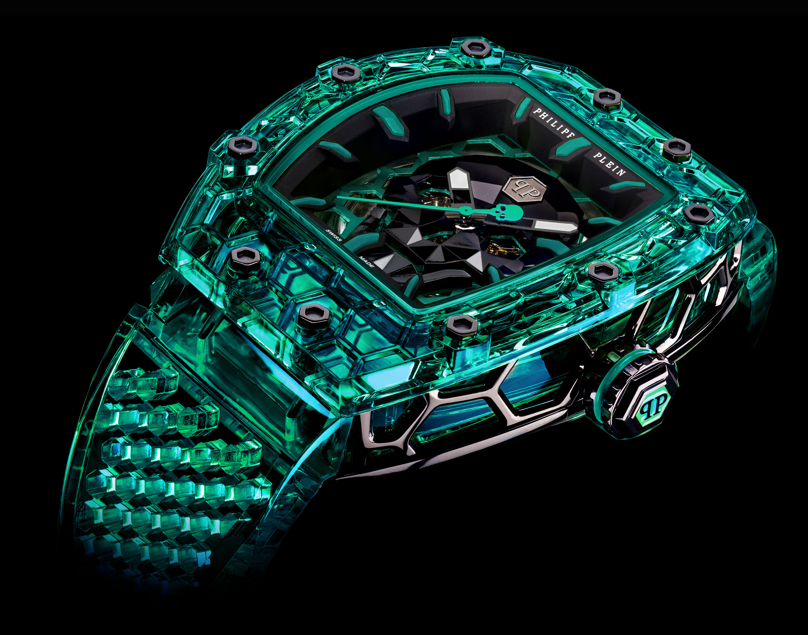 Montre Crypto King Émeraude Atomique