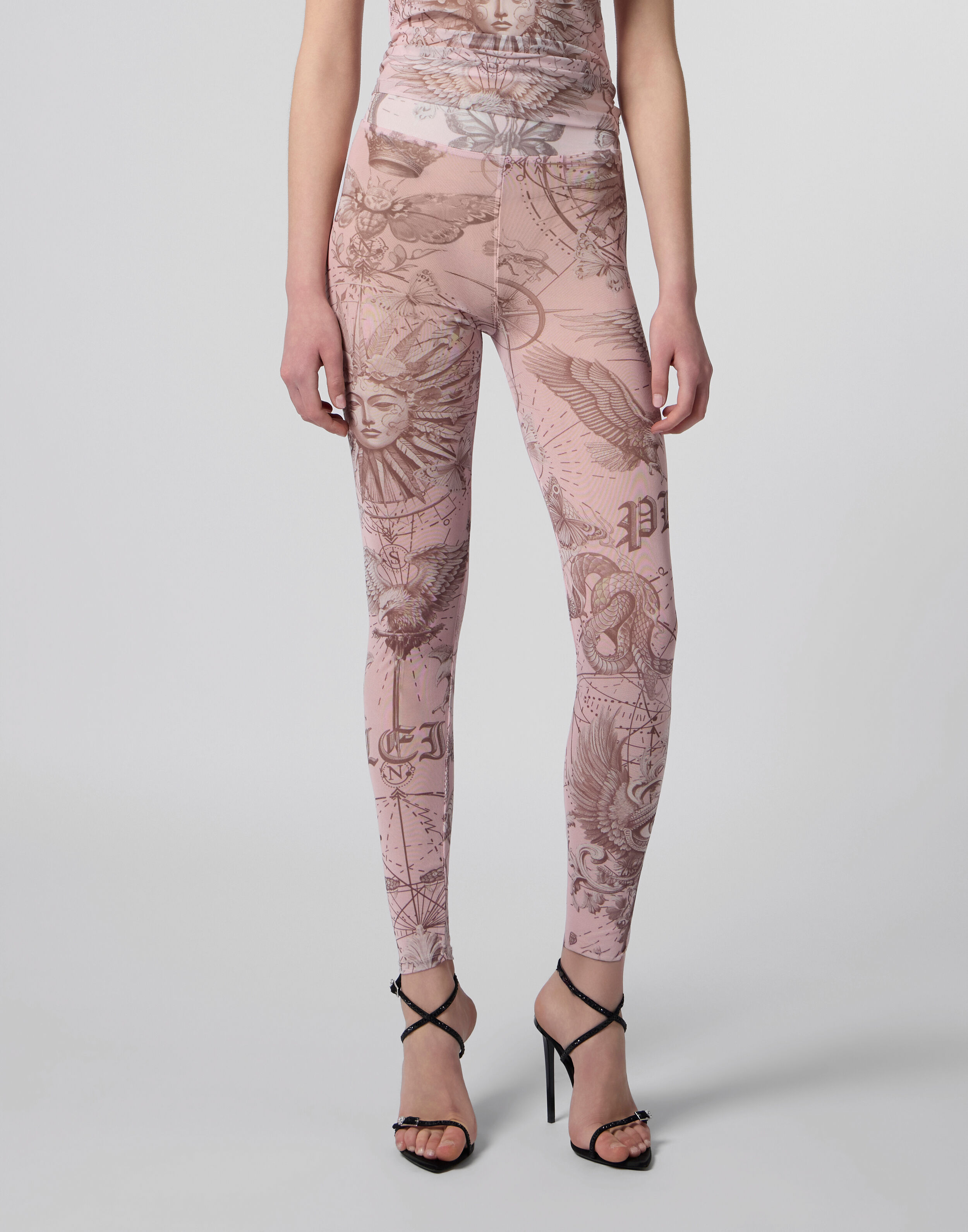 Leggings en tulle avec imprimé papillon