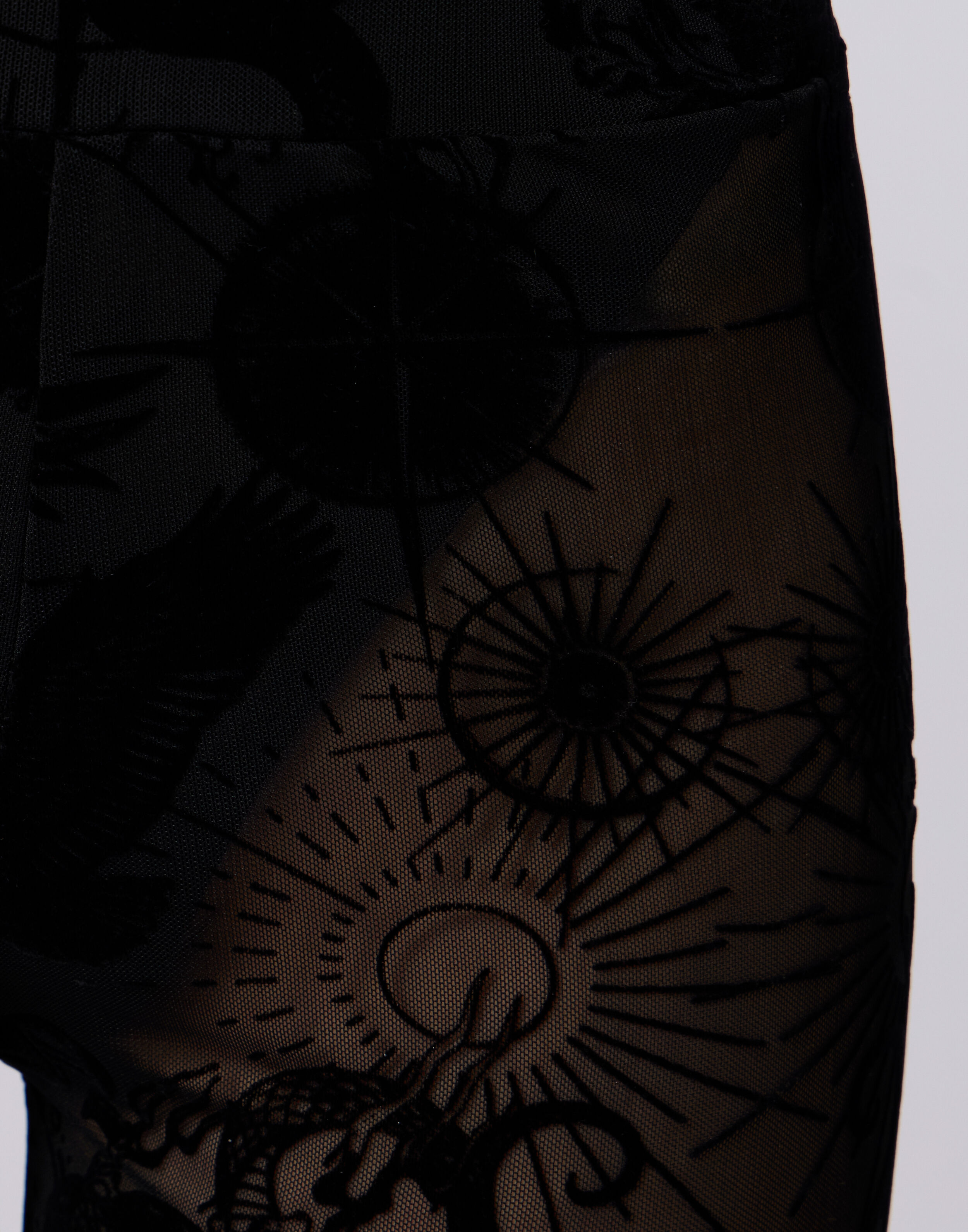 Leggings en tulle imprimé papillon flock